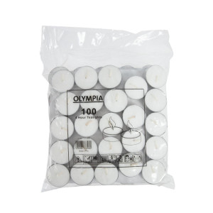 4-Hour Tealight Candles Ø 40 mm - Pack of 100 - Olympia