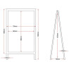 Pėsčiųjų takelio lentos medinis rėmas 1200 x 700 mm - Olympia - Fourniresto