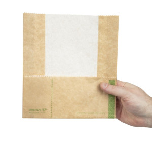 Panini kraft kompostuojami paketai - 500 vnt. - Vegware
