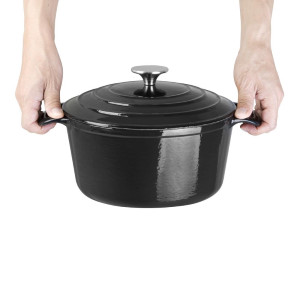 Didelis apvalus juodas puodas - 4 l - Vogue