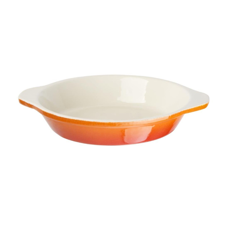 Round Orange Gratin Dish - 400ml - Vogue Round Orange Gratin Dish - 400ml - Vogue