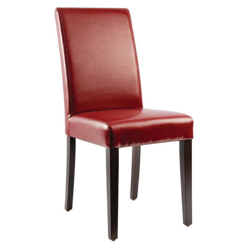 Chairs in faux leather - Red - Bolero - Fourniresto Chairs in faux leather - Red - Bolero - Fourniresto