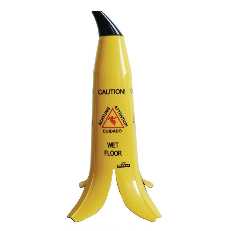 Slippery Multilingual Banana Floor Cone - FourniResto Slippery Multilingual Banana Floor Cone - FourniResto