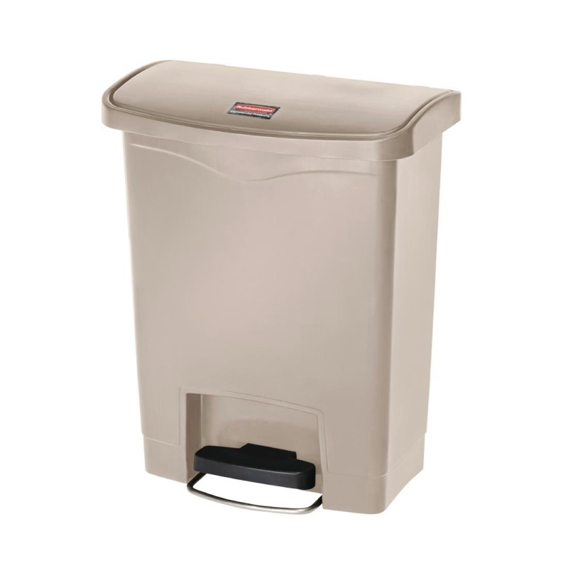 Poubelle À Pédale Frontale Slim Jim Beige - 30L - Rubbermaid Poubelle À Pédale Frontale Slim Jim Beige - 30L - Rubbermaid