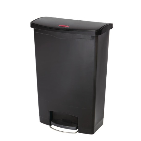 Šiukšliadėžė su pedalais Slim Jim juoda - 90 l - Rubbermaid