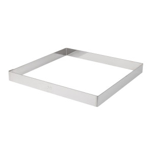Apytiksliai 200 x 200 mm kvadratinis nerūdijančio plieno pyrago forma - De Buyer