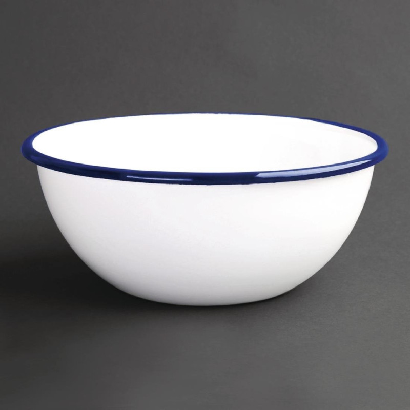 Enamelled steel bowl 155mm - Set of 6 - Olympia - Fourniresto Enamelled steel bowl 155mm - Set of 6 - Olympia - Fourniresto
