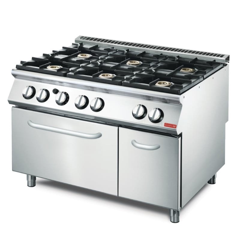 Fourneau 6 Feux et Four Gaz 700 - Gastro M