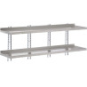Sieninis stalčius iš nerūdijančio plieno be laikiklių - I 1800 x G 400 mm - Gastro M