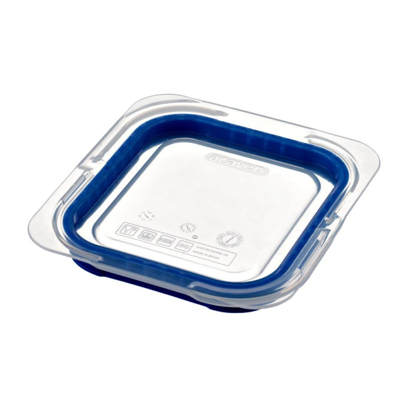 Blue ABS Lid without BPA - GN 1/6 - Araven - Fourniresto Blue ABS Lid without BPA - GN 1/6 - Araven - Fourniresto