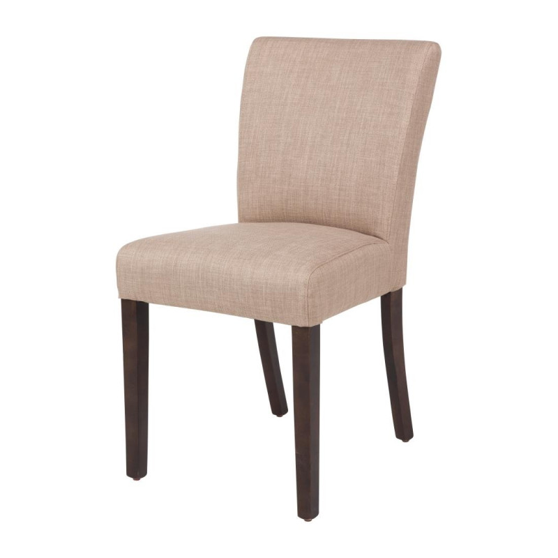 Chaise contemporaine en toile de jute écrue - Lot de 2 - Bolero - Fourniresto Chaise contemporaine en toile de jute écrue - Lot de 2 - Bolero - Fourniresto