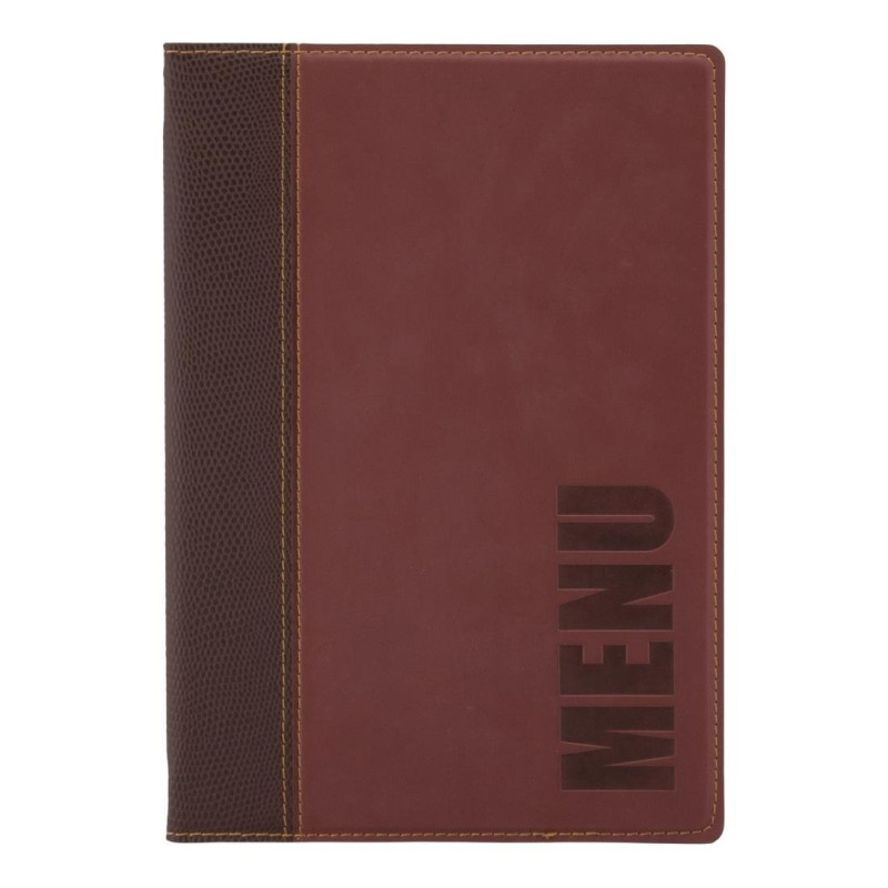 Protège-Menus Contemporain A5 Rouge Foncé - Securit - Fourniresto Protège-Menus Contemporain A5 Rouge Foncé - Securit - Fourniresto