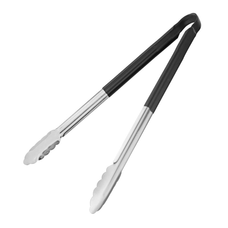 405mm black serving tongs - Vogue - Fourniresto 405mm black serving tongs - Vogue - Fourniresto