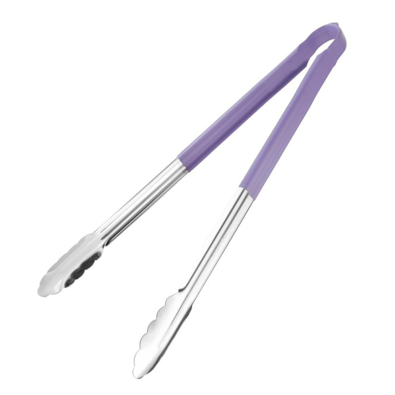 405mm purple serving tongs - Vogue - Fourniresto 405mm purple serving tongs - Vogue - Fourniresto