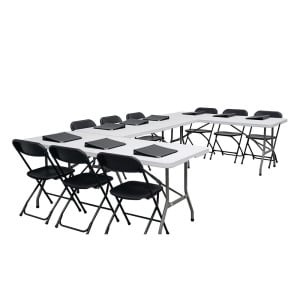 Folding Table with White Center 1.8 m - Bolero