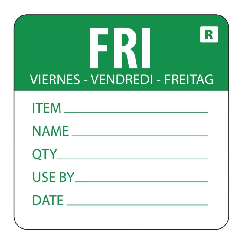 Removable Label "Friday" - Vogue Removable Label "Friday" - Vogue