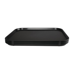 Juodos spalvos savitarnos lėkštė 450 x 350 mm - Olympia KRISTALLON - Fourniresto