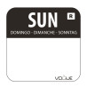 Savaitės dienų lipdukai su dozatoriumi - 7 ritės po 1000 - Vogue