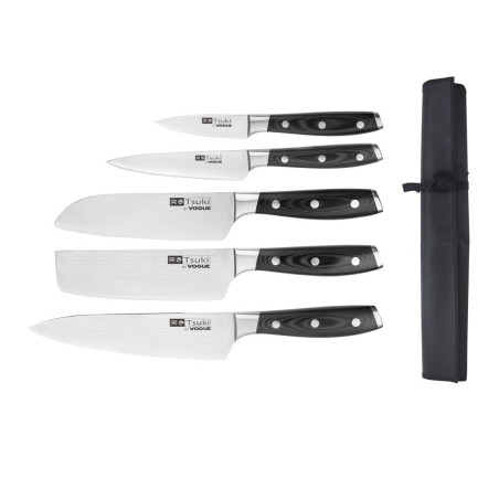 Penkių Japonijos peilių rinkinys su dėkle Tsuki serijos 7 - FourniResto