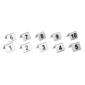 Patalpų numeriai nerūdijančio plieno 1–10 - Olympia - Fourniresto
