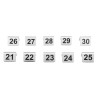 Plieniniai stalo numeriai nuo 21 iki 30 - Olympia - Fourniresto