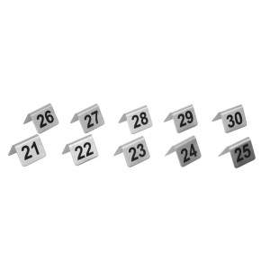 Plieniniai stalo numeriai nuo 21 iki 30 - Olympia - Fourniresto