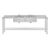 Evier en Acier Inoxydable  -L 2400 X P 600mm - Vogue