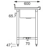 Plieno nerūdijančio plieno kriauklė - I 2400 x G 600 mm - Vogue