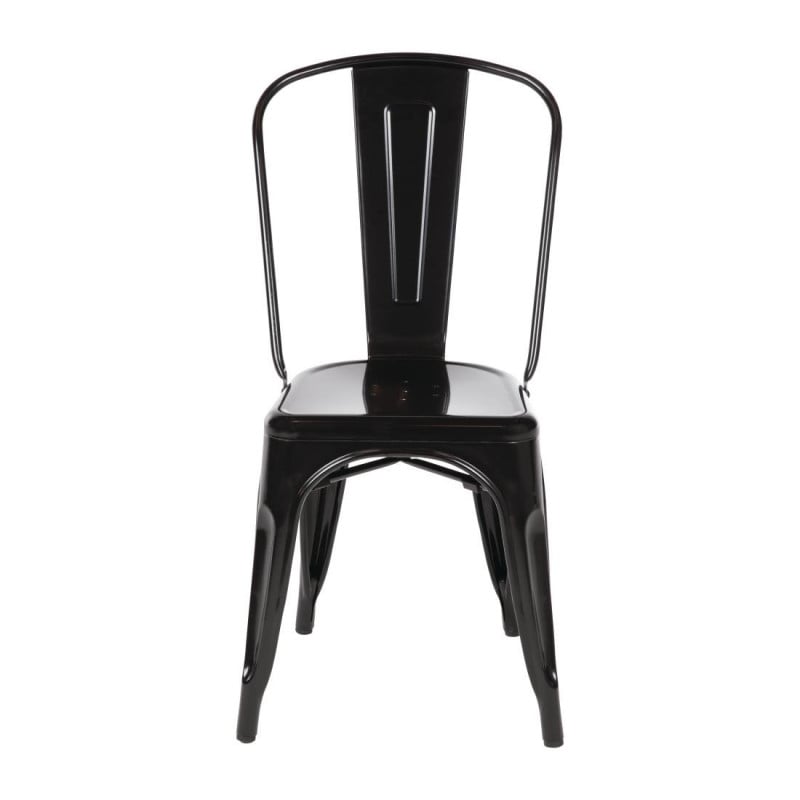 Kėdės Bistro iš plieno - Juoda - 4 vnt. - Bolero Kėdės Bistro iš plieno - Juoda - 4 vnt. - Bolero