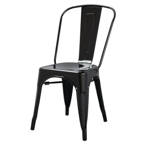 Kėdės Bistro iš plieno - Juoda - 4 vnt. - Bolero
