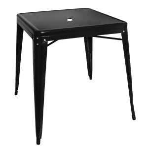 Juodo plieno kvadratinis bistro stalas – L 668 x P 668 mm - Bolero