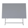 Lankstomas pilkos spalvos terasos stalas - 1100 x 700 mm - Bolero