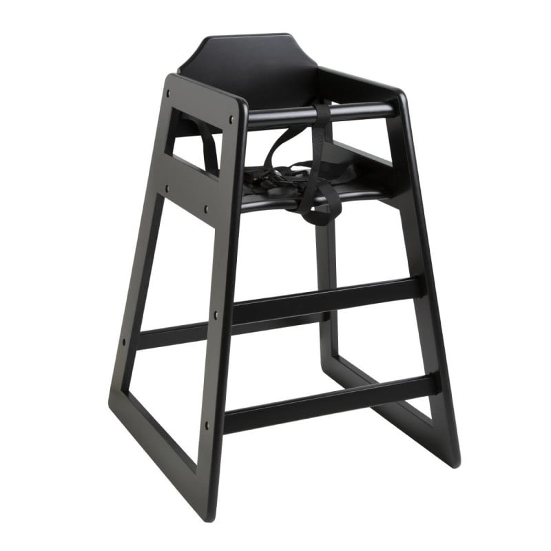 Chaise Haute en Bois Noire - Bolero Chaise Haute en Bois Noire - Bolero
