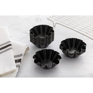 Moules à Mini Brioche Antiadhésifs 75 mm - Rinkinys iš 12, Matfer Bourgeat