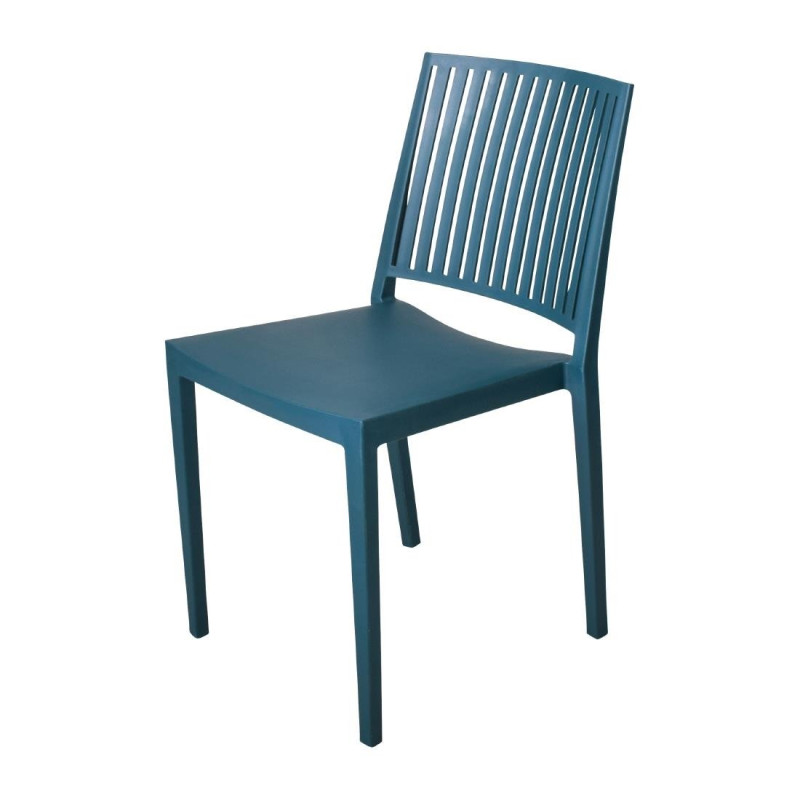 Chaises Empilables Polypropylène Bleu Baltimore - Confortable lot de 4 Chaises Empilables Polypropylène Bleu Baltimore - Confortable lot de 4