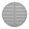 Apskritas šviesiai pilkas aliuminio stalo stalviršis 580 mm Bolero - modernus stilius