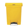 Poubelle Jaune 30L Rubbermaid - Priekinis itin patvarus pedalas