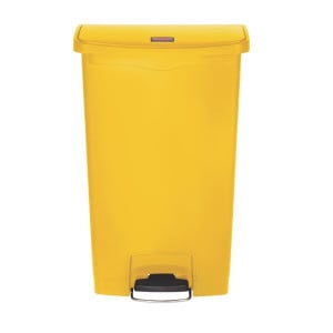 Didelis geltonas pedalinis šiukšliadėžė 68 L Rubbermaid: Nepriekaištinga higiena ir profesionalus patogumas