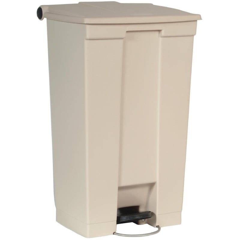 Beige 87L Rubbermaid Step-On Pedalinis konteineris: Patvarumas ir higiena Beige 87L Rubbermaid Step-On Pedalinis konteineris: Patvarumas ir higiena