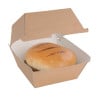 Compostable Small Hamburger Boxes 112mm - Pack of 150 Kraft Fiesta