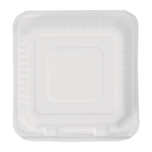 Kompostuojamos dėžutės Bagasse 223mm - 200 vnt., ekologiškos