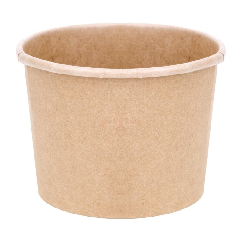 Sriubos puodai 340 ml 98 mm - 500 vnt. iš kartono kraftas Sriubos puodai 340 ml 98 mm - 500 vnt. iš kartono kraftas