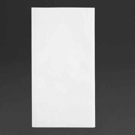 Servetėlės užkandžiams 2 sluoksniai 330 mm, baltos, 2000 vnt. - 1/8 lankstymas, perdirbamas