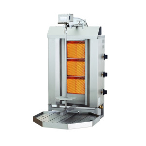Grilis kebabams su dujomis - 3 šildymo zonos - CombiSteel