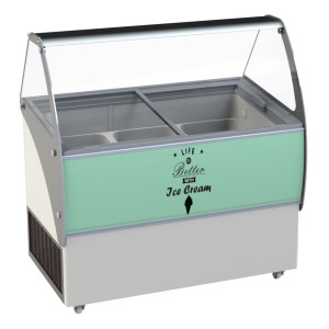 Ledų vitrina - statinė - 13 x 5 l - CombiSteel
