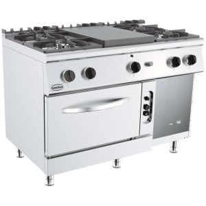 Fourneau Professionnel 700 - 4 Degikliai ir Dujinė Orkaitė - CombiSteel