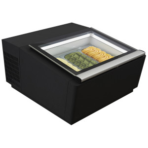 Ledine vitrina ant stalo juoda - statinė - 3 x 5 l - CombiSteel