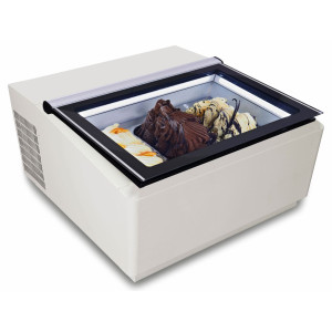Ledinė vitrina ant stalo balta - statinė - 3 x 5 l - kliento pusė - CombiSteel