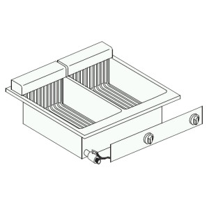 Fritezė Elektrinė Įmontuojama Drop-In - 2 x 10 L - CombiSteel