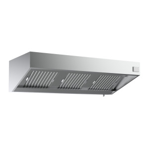 Pilna sieninė gaubtas - 1000 mm - Su varikliu, LED ir reguliatoriumi - CombiSteel